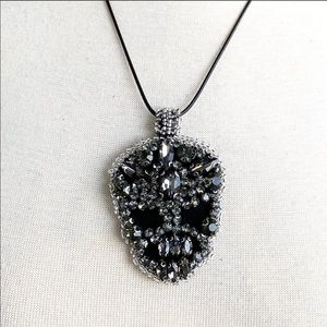 Handmade by artisan Beaded Skull Necklace